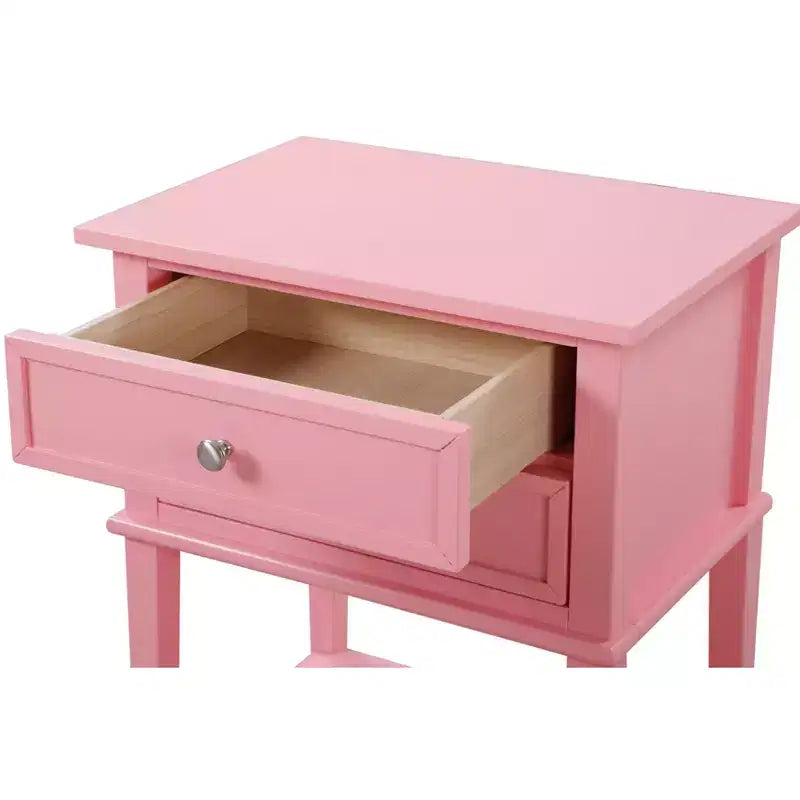 Wood 2-Drawer Nightstand 16"W x 22"D x 28"H