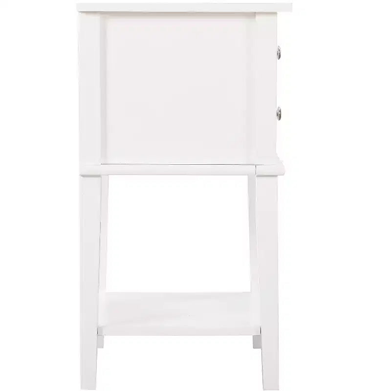 Wood 2-Drawer Nightstand 16"W x 22"D x 28"H