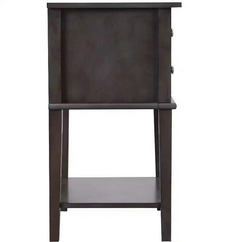 Wood 2-Drawer Nightstand 16"W x 22"D x 28"H