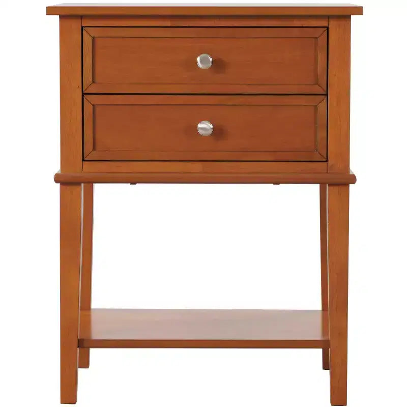 Wood 2-Drawer Nightstand 16"W x 22"D x 28"H
