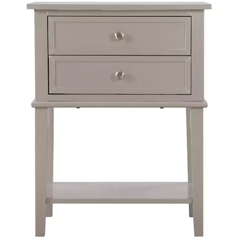Wood 2-Drawer Nightstand 16"W x 22"D x 28"H